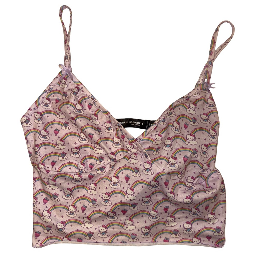 SHEIN Hello Kitty Pastel Patterned Top